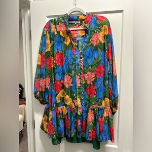 Olivaceous Floral Dress